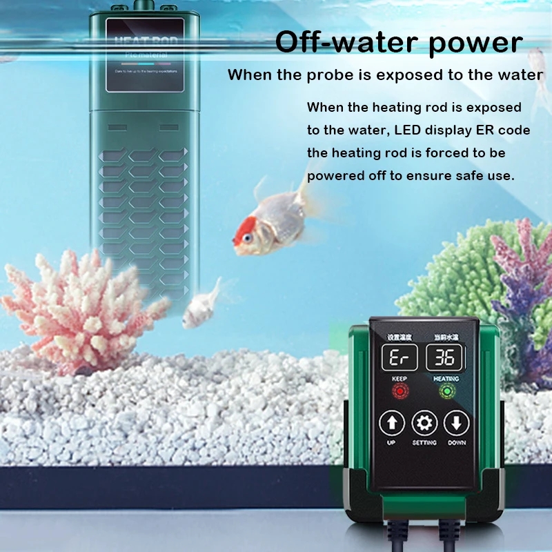 Varilla de calentamiento de ag - Marine Aquarium Heater reseña y precio