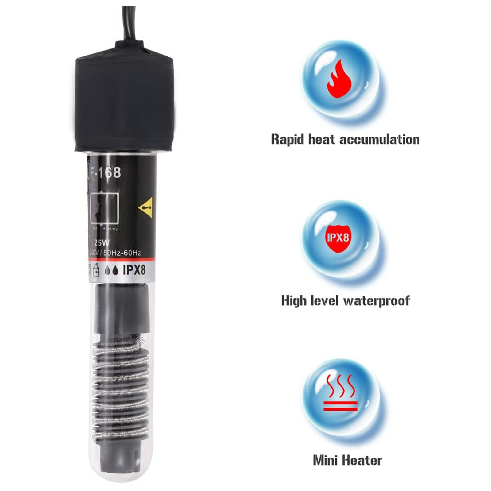 Mini calentador de acuario sum - Marine Aquarium Heater reseña y precio