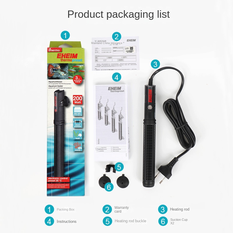 EHEIM-varilla calefactora con  - Marine Aquarium Heater reseña y precio