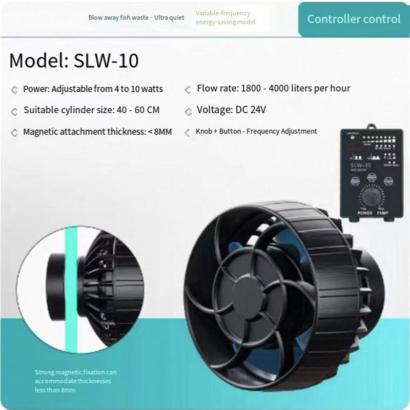 Bomba de Olas Silenciosa A23P  - Marine Aquarium Wave Maker reseña y precio
