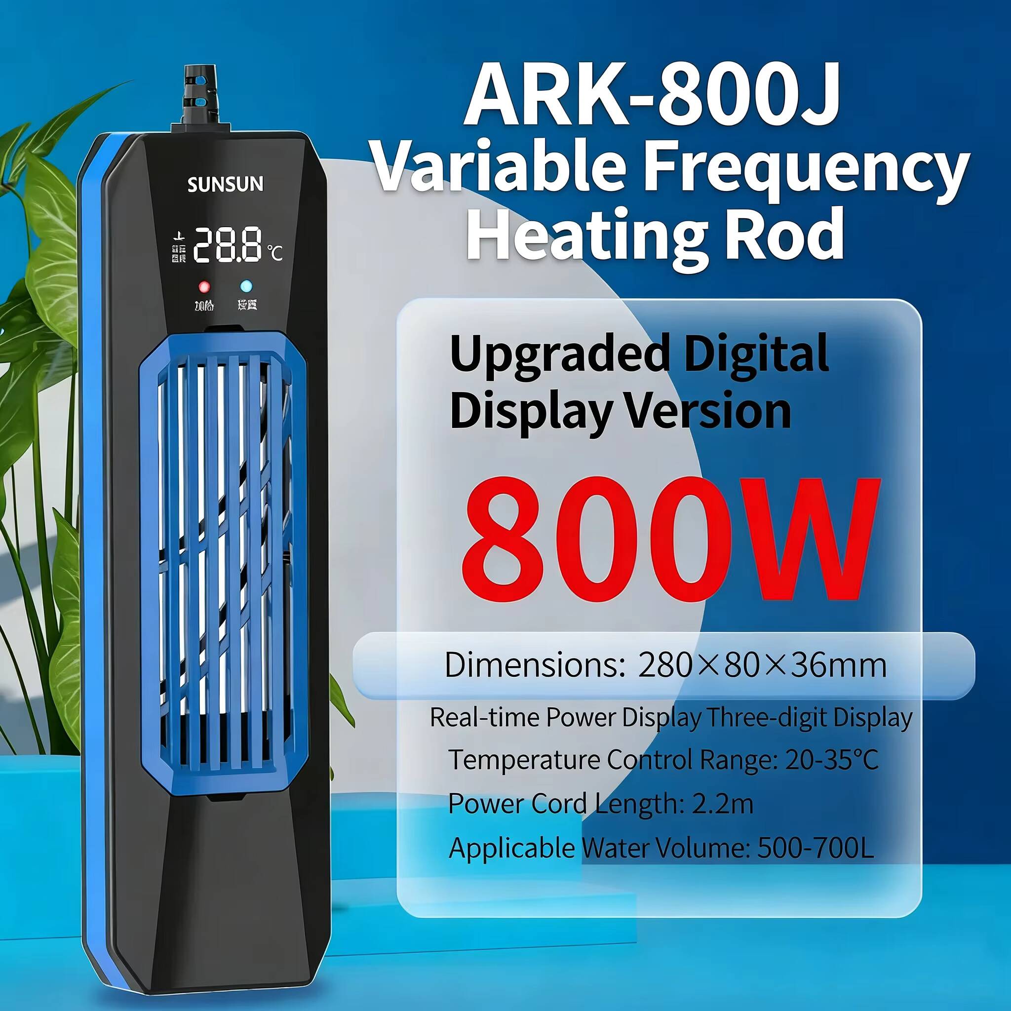 50-1000W nuevo SUNSUN PTC ARK  - Marine Aquarium Heater reseña y precio